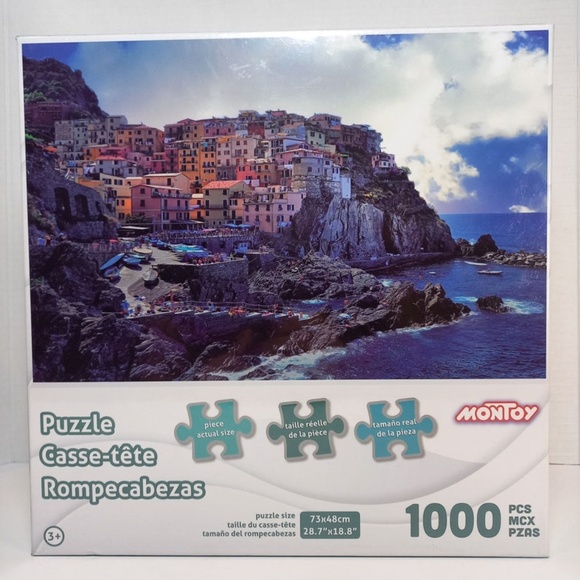 🆕 Montoy 1000pc Jigsaw Puzzle Old City Italy Landscape FACTORY SEALED NEW - Picture 7 of 7